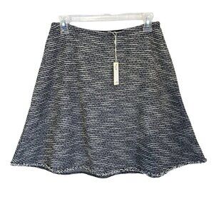 NWT Max Studio Mini Skirt Black/White Tweed  Lined